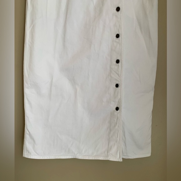 Liz wear liz Claiborne white 90’s denim jean skirt buttons vintage - Picture 3 of 9